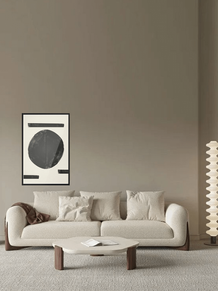 Minimalist Black Oval Framed Poster | Modern Simplicity with a Touch of Elegance product image (1)