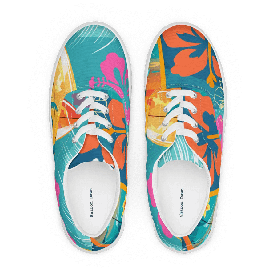 Tropical Escape Lace-Up Canvas Shoes product image (5)