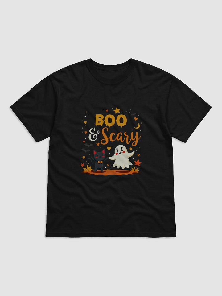Boo & Scary Halloween Cat and Ghost T-Shirt product image (3)