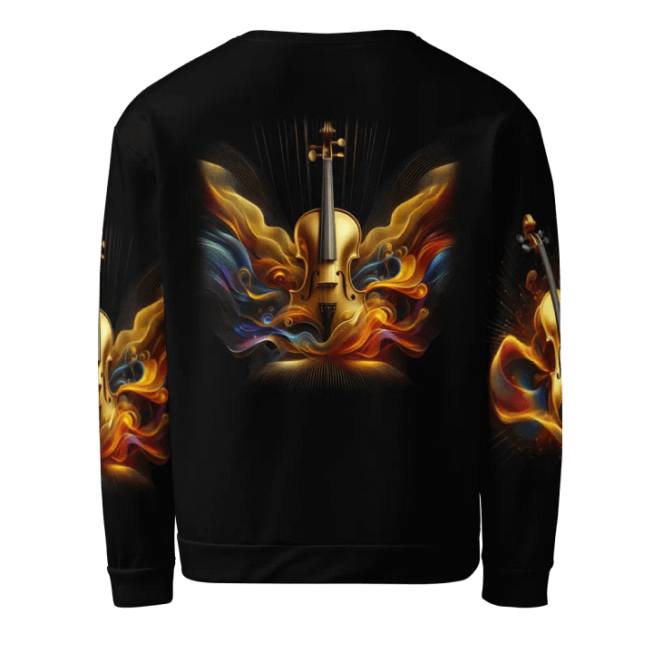 Golden Violin Musical Instrument - All-Over Unisex Sweatshirt #18 product image (2)