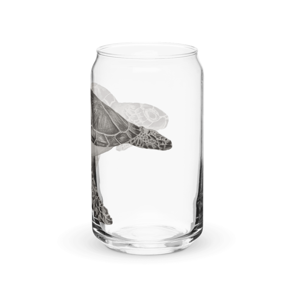 Turtle Drawing Glass Can Cup product image (7)
