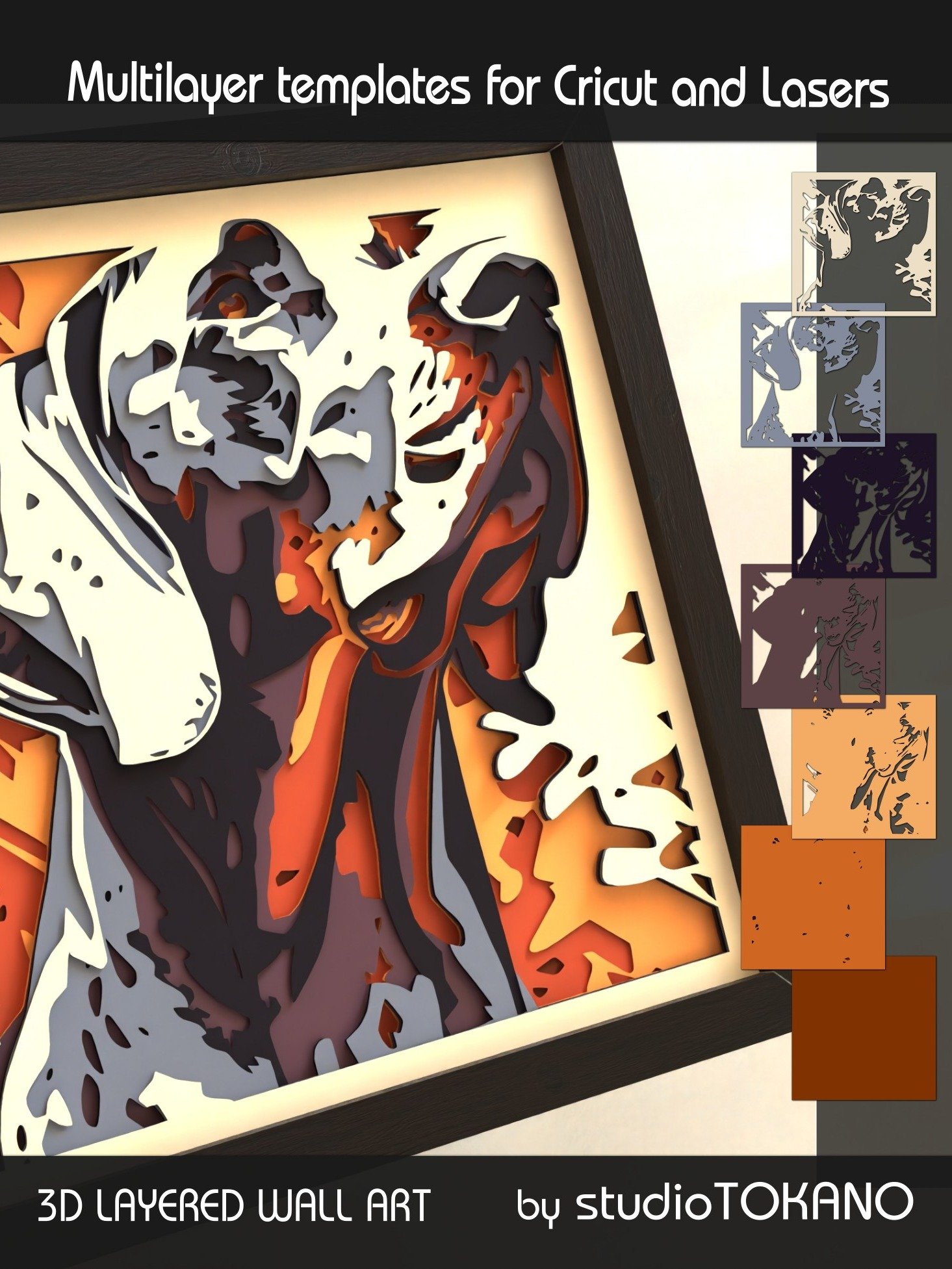 Great Dane Dog 3D Layered SVG product image (7)