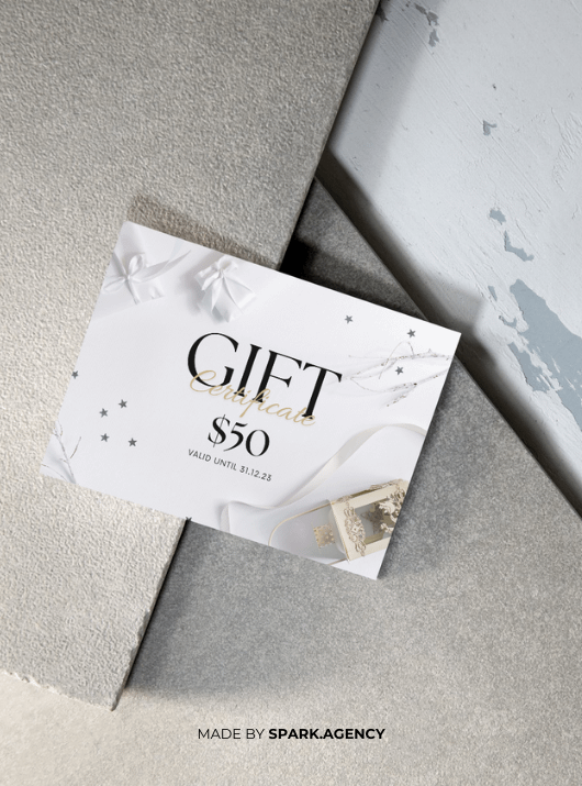 White Elegant $50 Gift Certificate product image (4)