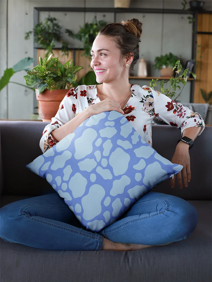Cow Skin Pillow - Blue product image (1)