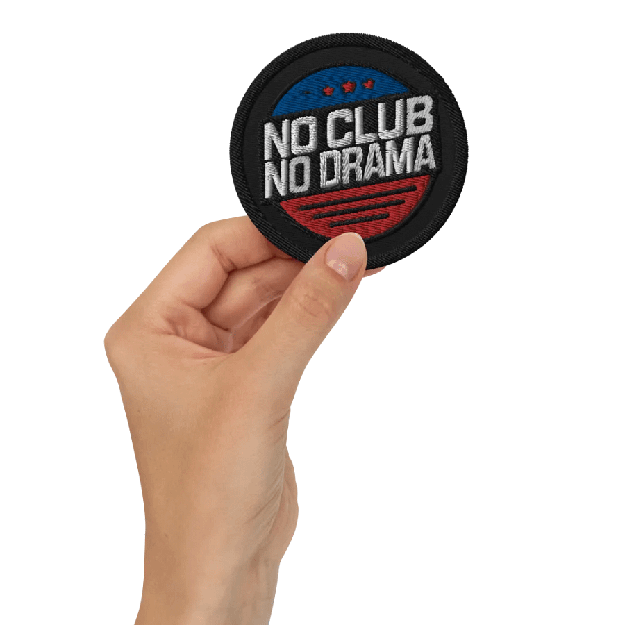 No Club No Drama Embroidered Patch product image (2)