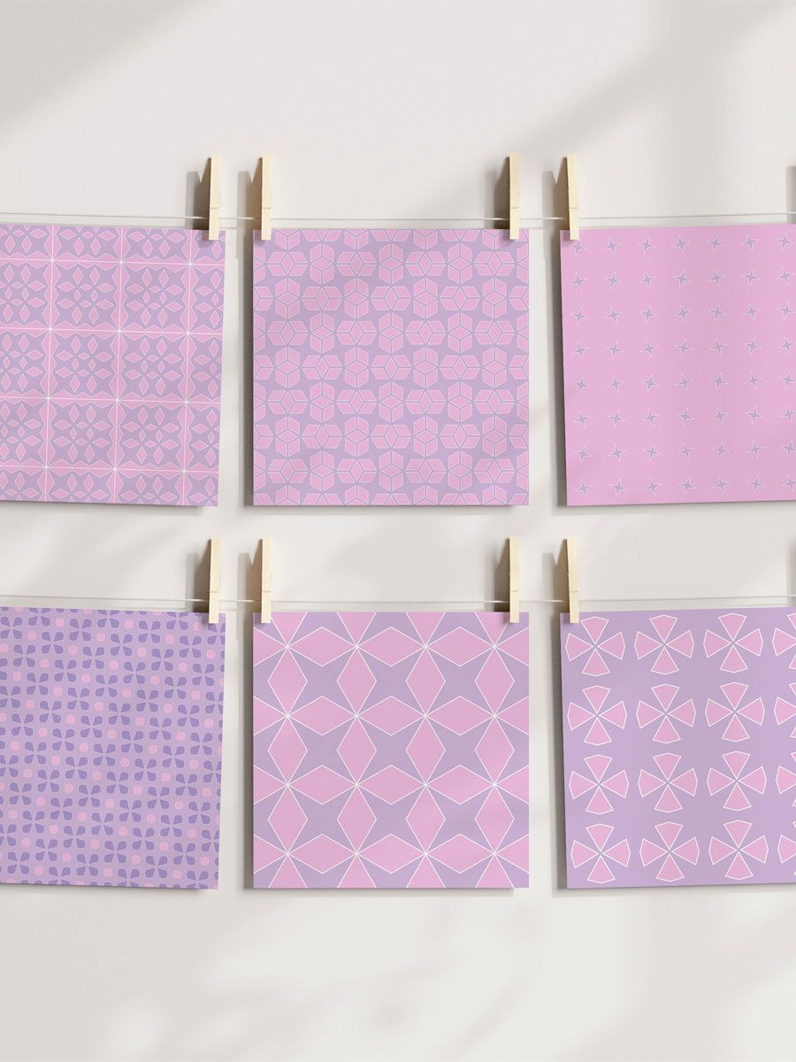 Abstract Pastels Pattern Pack 2 - Purple Pinks product image (3)