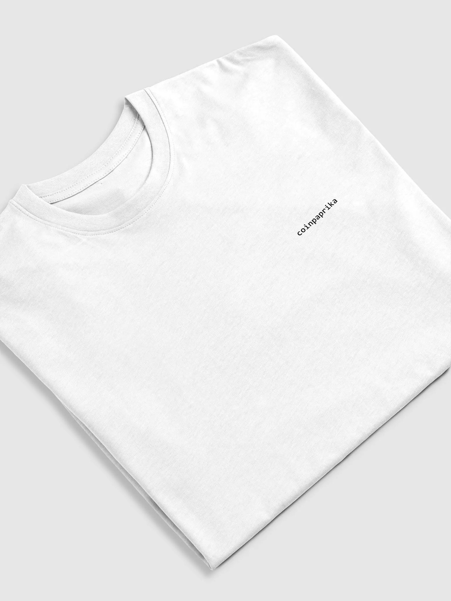 Minimal white coinpaprika t-shirt product image (5)
