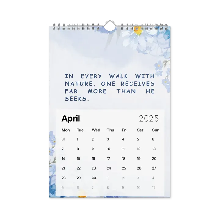 FLORAL INSPIRATIONAL QUOTES WALL CALENDAR 2025 product image (1)