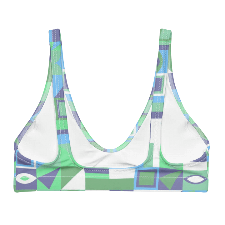 Colorful Vector Patterns Design Padded Bikini Top - v16 product image (1)