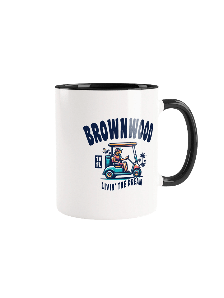 Brownwood TV Florida USA Fun Golf Cart Design Coffee Mug product image (1)