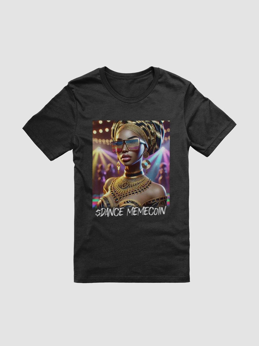 GOLD GODDESS - DANCE MEMECOIN - PREMIUM TEE - BLACK product image (4)