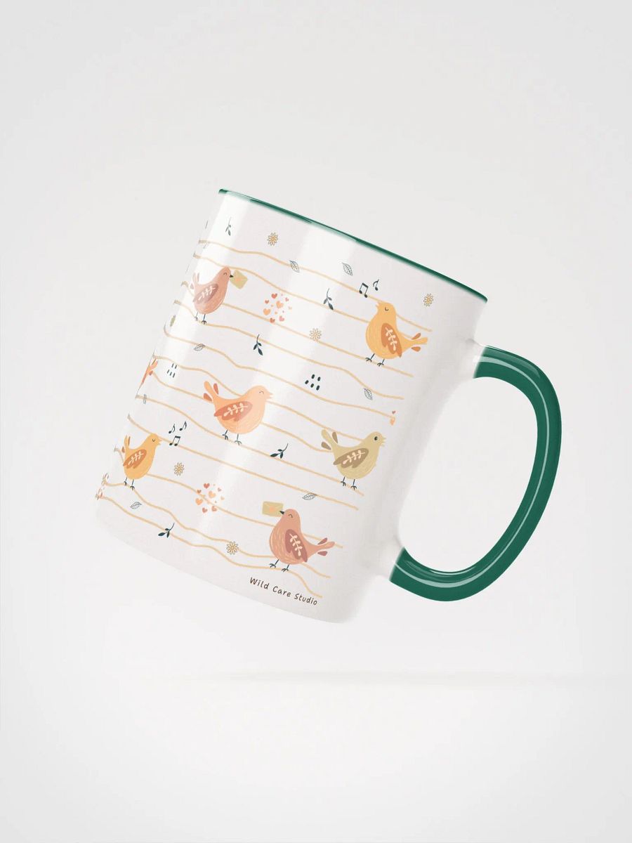 Kawaii Musical Birds Pattern Ceramic Mug product image (2)