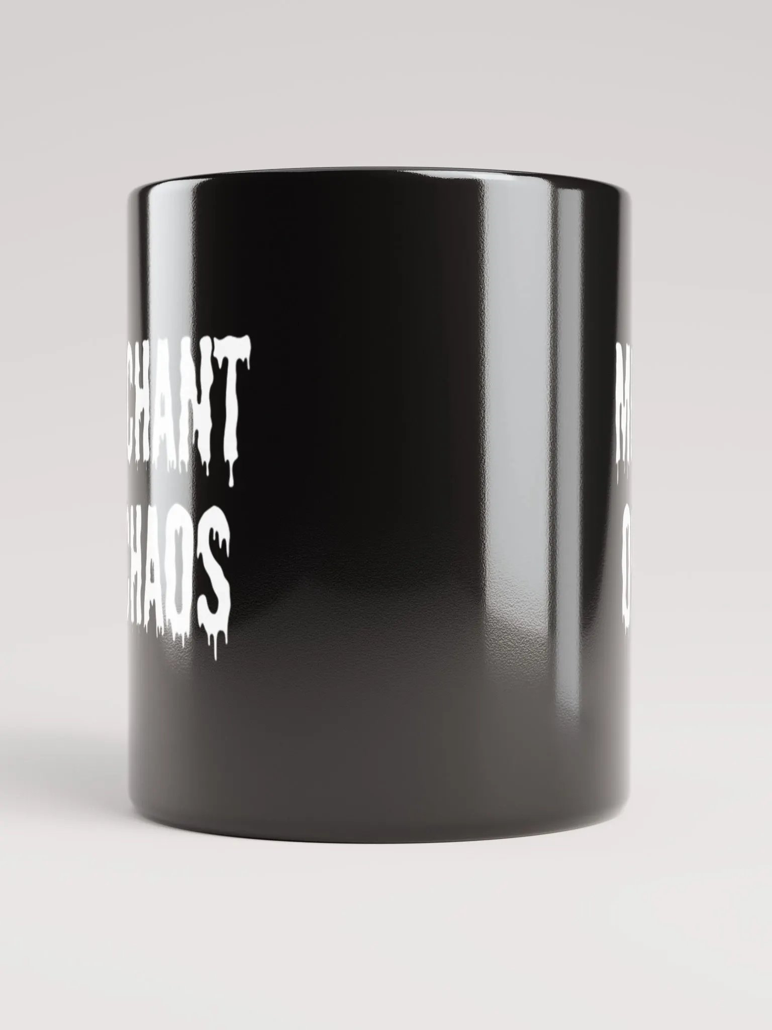 Merchant of Chaos Mug - Black, white lettering product image (2)