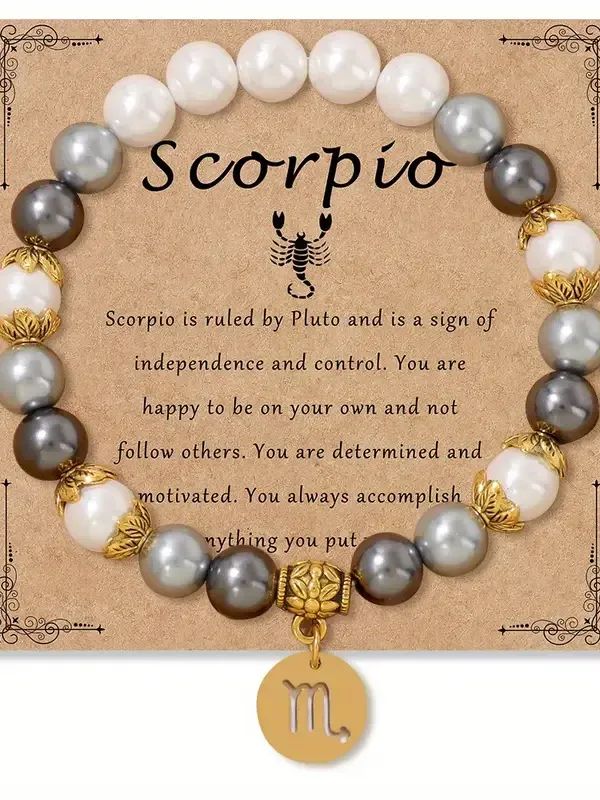 Scorpio Bohemian Style Zodiac Pendant Bracelet product image (1)