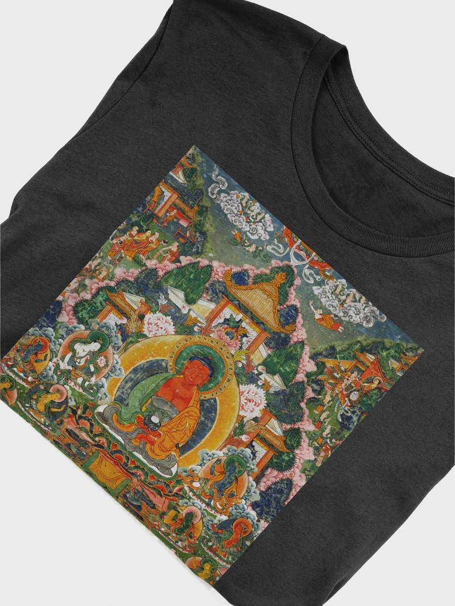 Buddha Amitabha in His Pure Land Traditional Buddhist Thangka Art Unisex T-Shirt product image (5)