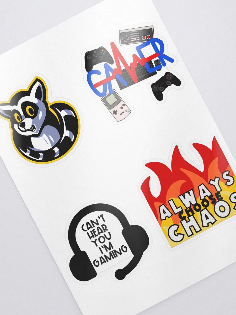 Lemur Gaming Kiss Cut Sticker Sheet Pack product image (2)