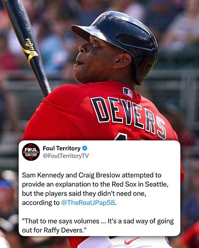Was Devers only playing for himself with the Red Sox?