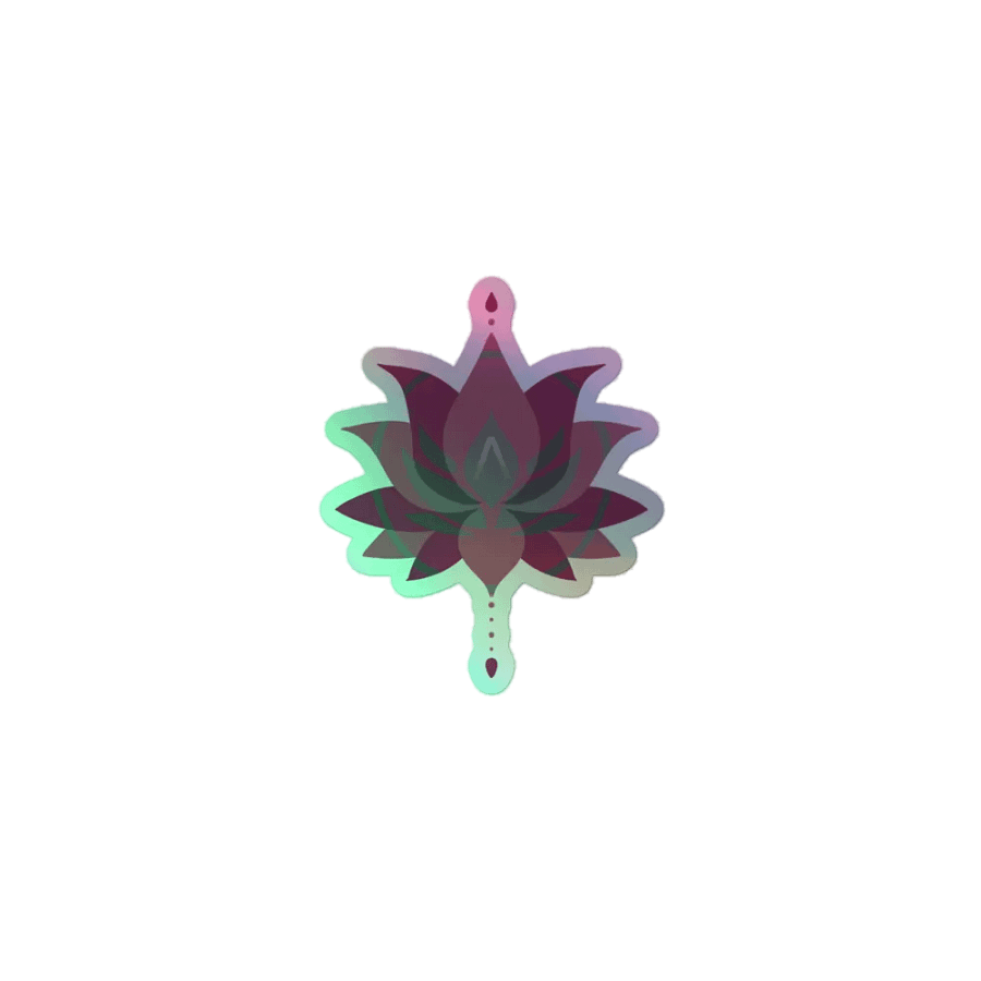 Lotus Icon Holographic Sticker product image (1)