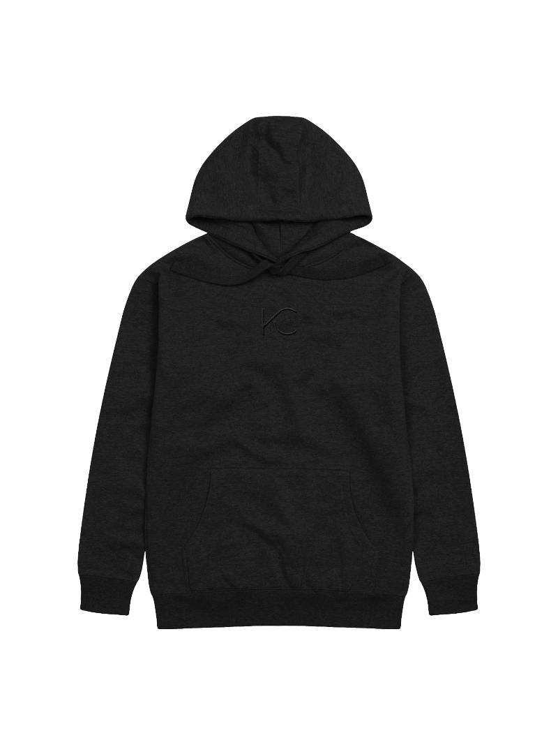 Embroidered Black on black KC hoodie