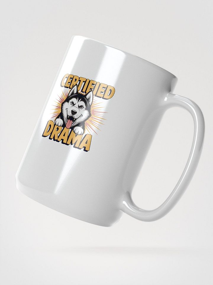 Certified Drama Husky White Glossy Mug product image (2)