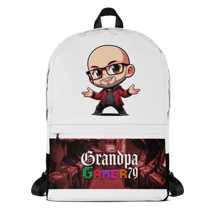 Pixelated Grandpa Gamer Backpack product image (1)