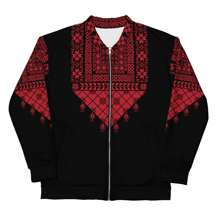 Red Tatreez Unisex Bomber Jacket product image (1)
