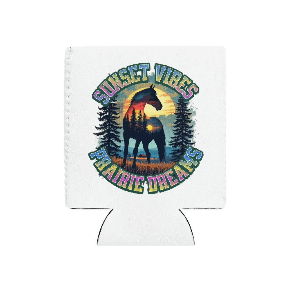 Sunset Vibes Prairie Dreams Horse Coozie Can Cooler product image (1)