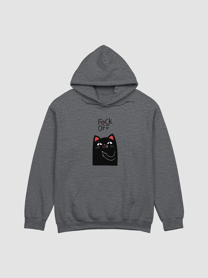Mischievous Black Cat Middle Finger Hoodie product image (6)