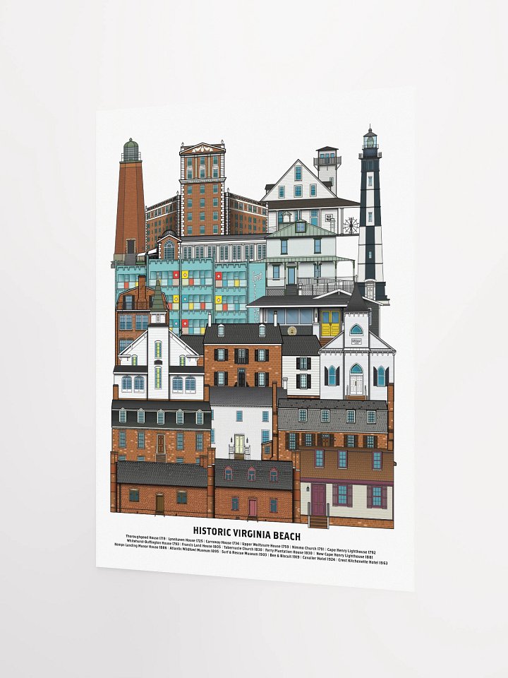 Historic Virginia Beach Buildings Art Poster product image (2)