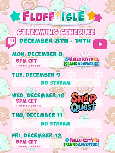 Next Week’s sh schedule! Let’s try @snapquestgame