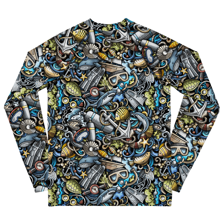 Wild Ocean Cartoon Youth Rash Guard product image (2)