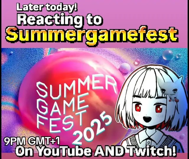 We'll be live on YouTube AND Twitch: @Rikoandtako #summer #summergamefest #gaming #stream #vtuber 