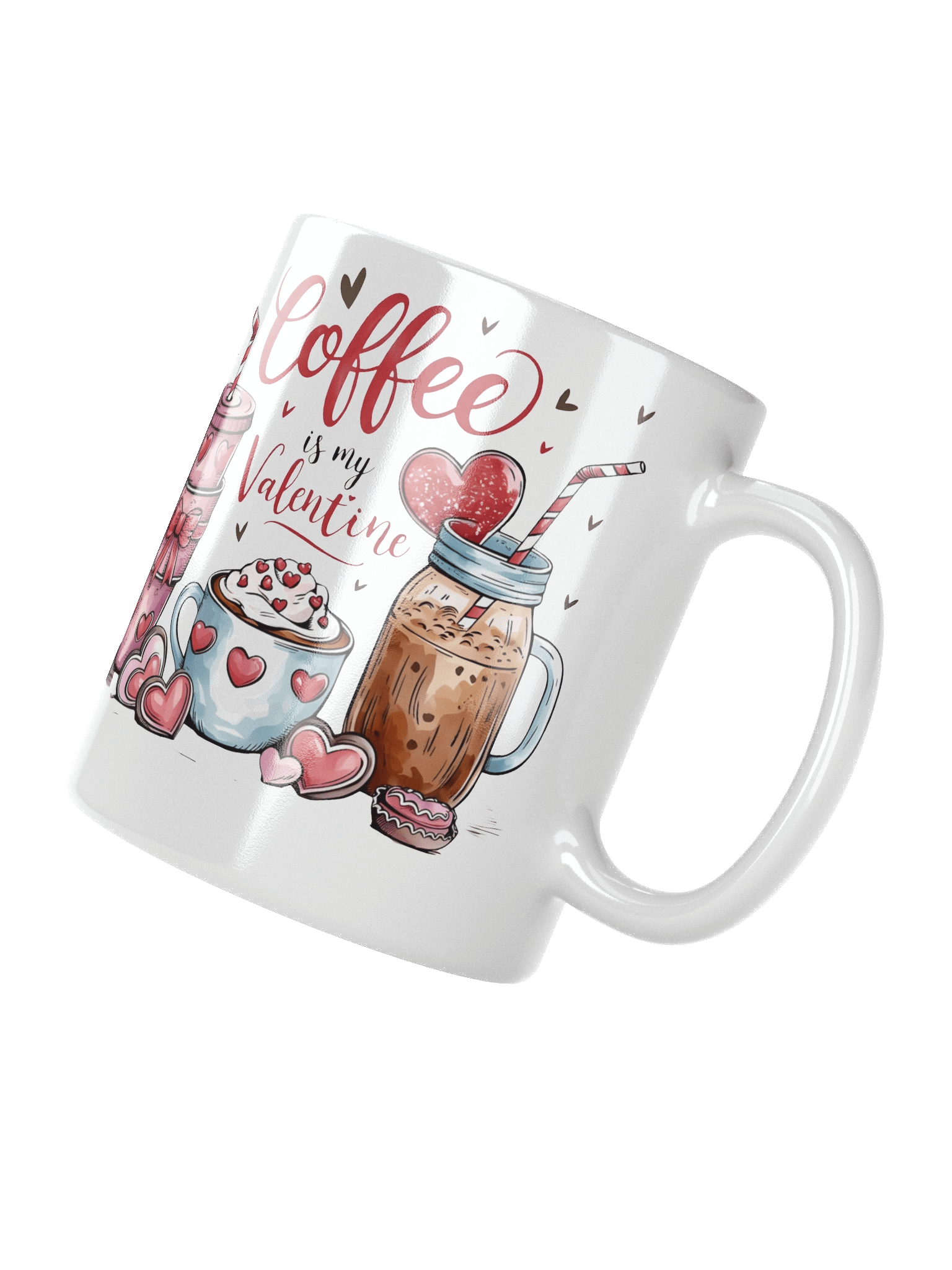 Coffee Mug White Glossy Coffee And Donuts product image (3)