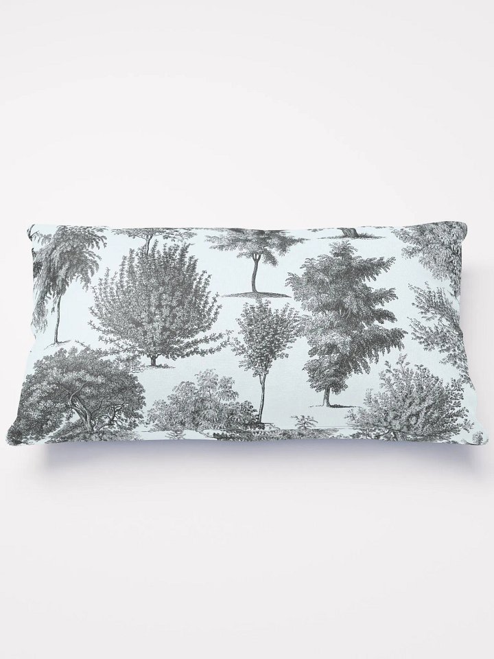 Black on Blue Woodland Trees Throw Pillow product image (2)