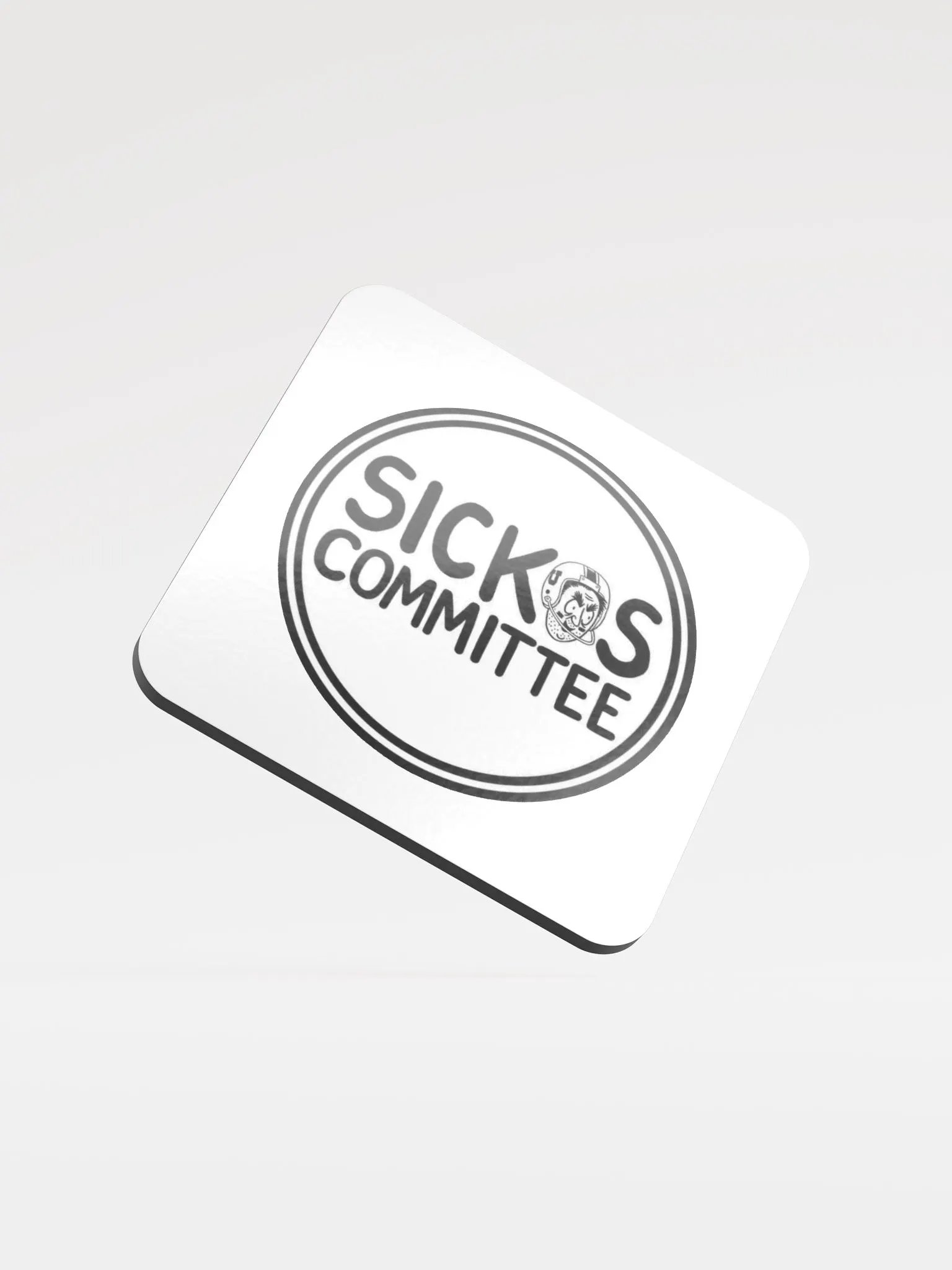 Sickos Committee Logo Glossed Cork Coaster product image (1)