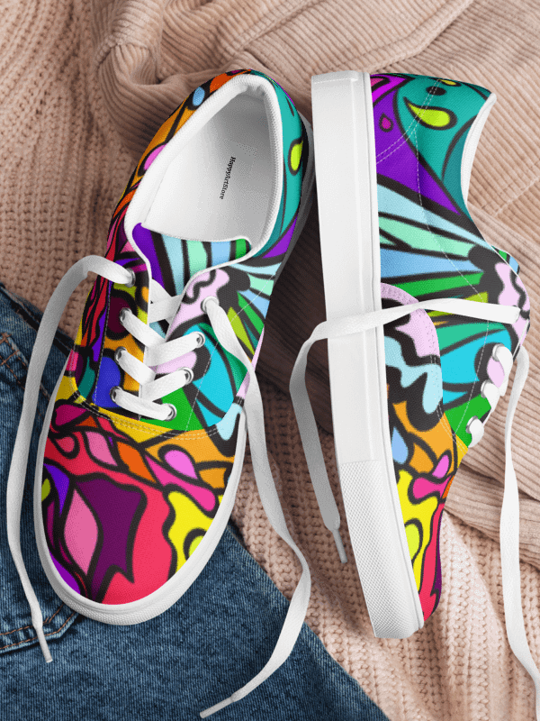 Swirls of Nature Men's Canvas Shoes - Wave at Sunset product image (7)