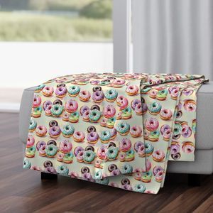 Seamless Pattern - Pastel Sprinkled Donuts on a Watercolor Background product image (4)