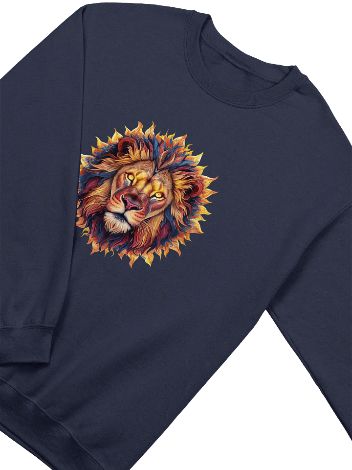 Blazing Majesty: The Fireborn Lion - Air-Spun Classic Crewneck Sweatshirt product image (1)
