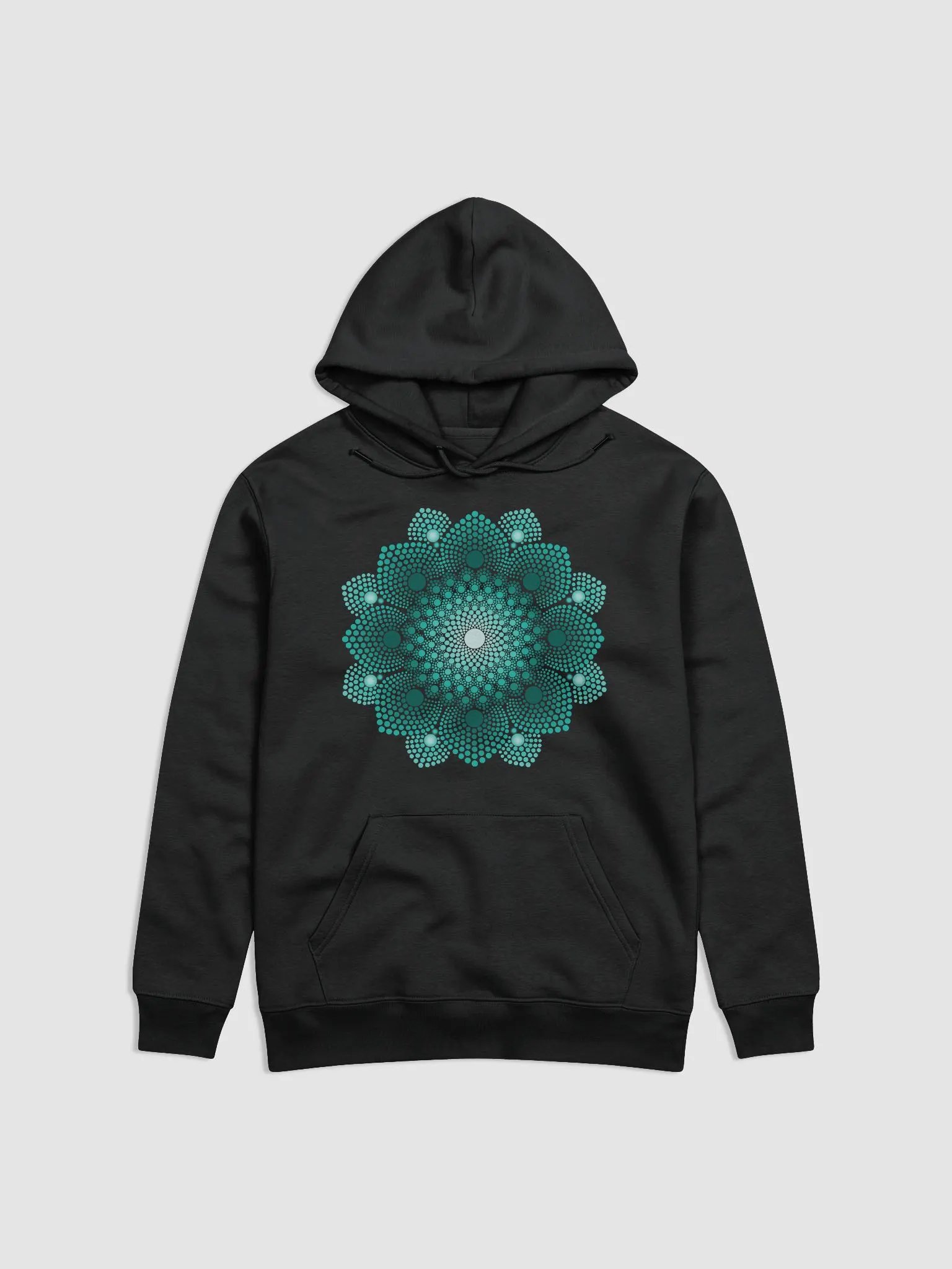 Turquoise Dot Mandala Unisex Eco Hoodie product image (2)