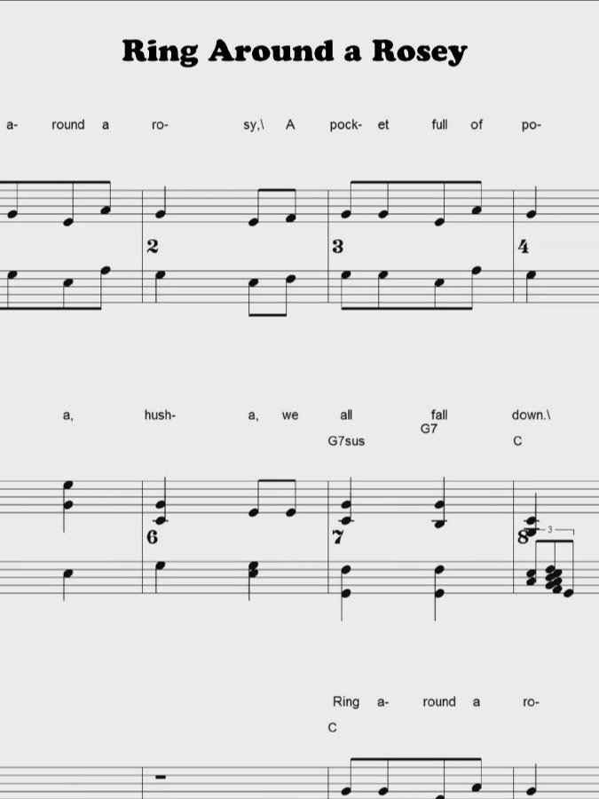 Ring Around a Rosey - CS - Piano sheet music product image (1)