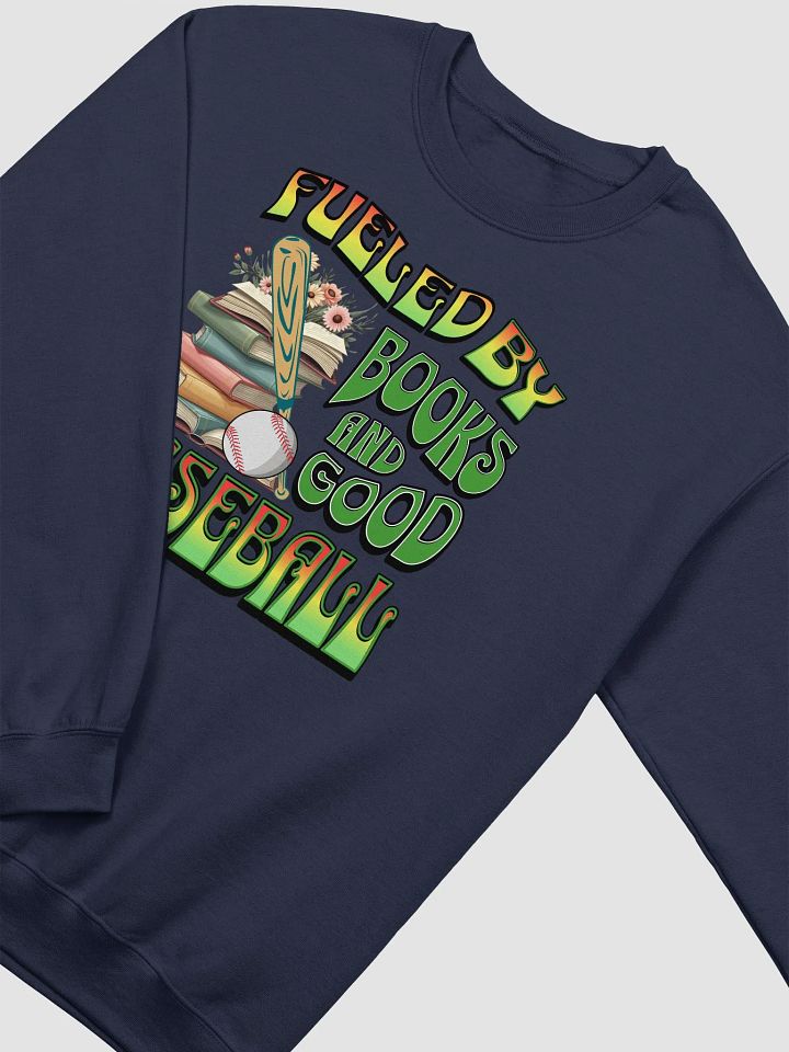 Fueled By Books And Good Baseball Literary Slugger Crewneck Sweatshirt product image (14)
