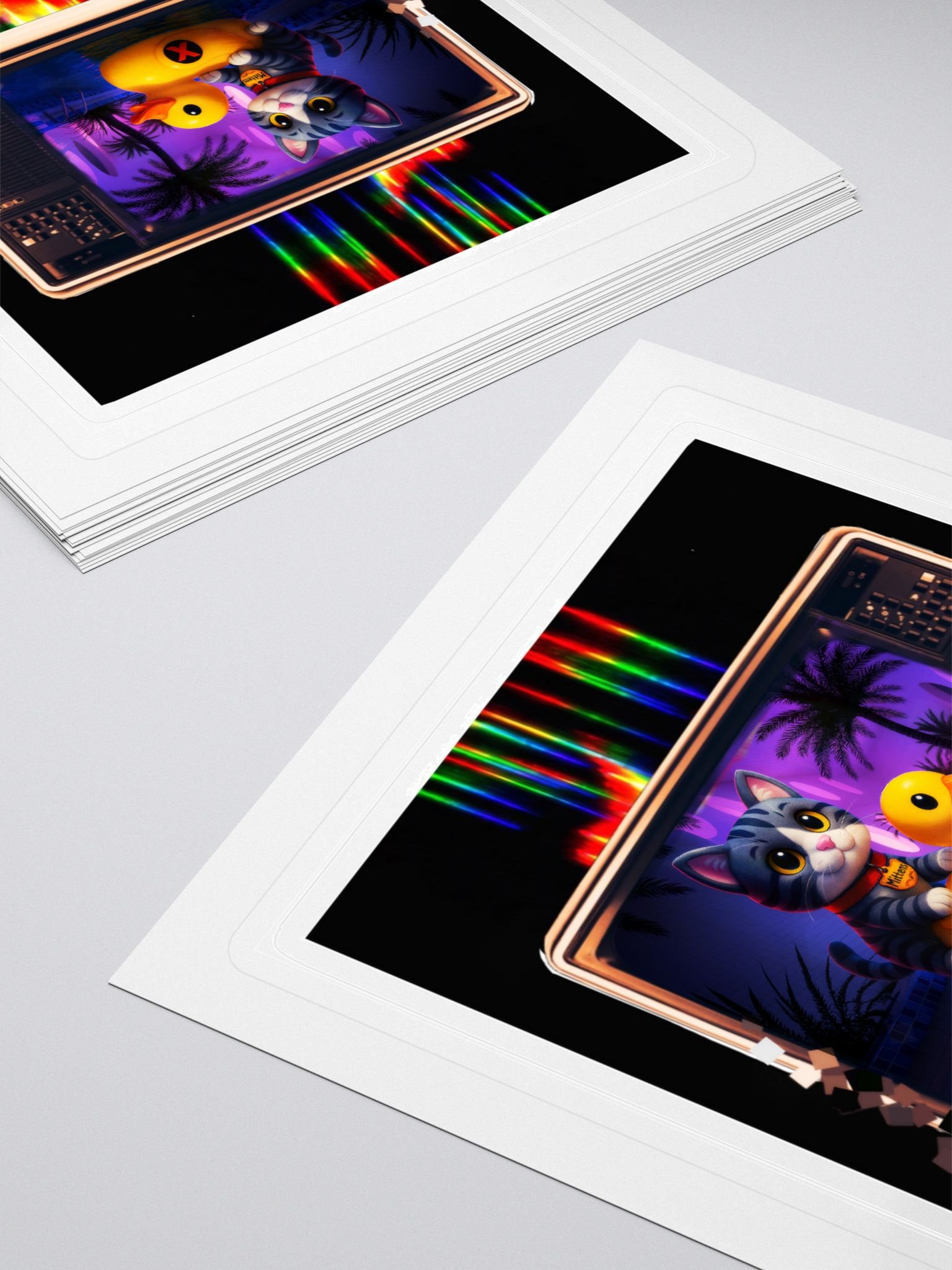 Retro X - Mittens & Duckie Sticker product image (4)