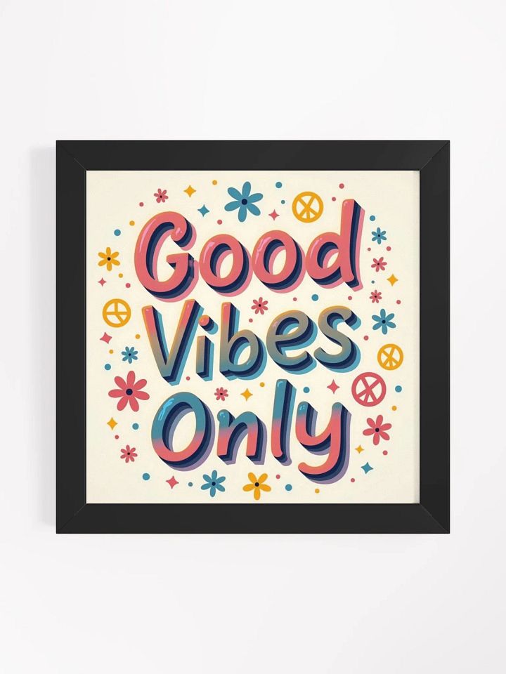 Vibrant Floral Good Vibes Poster product image (1)