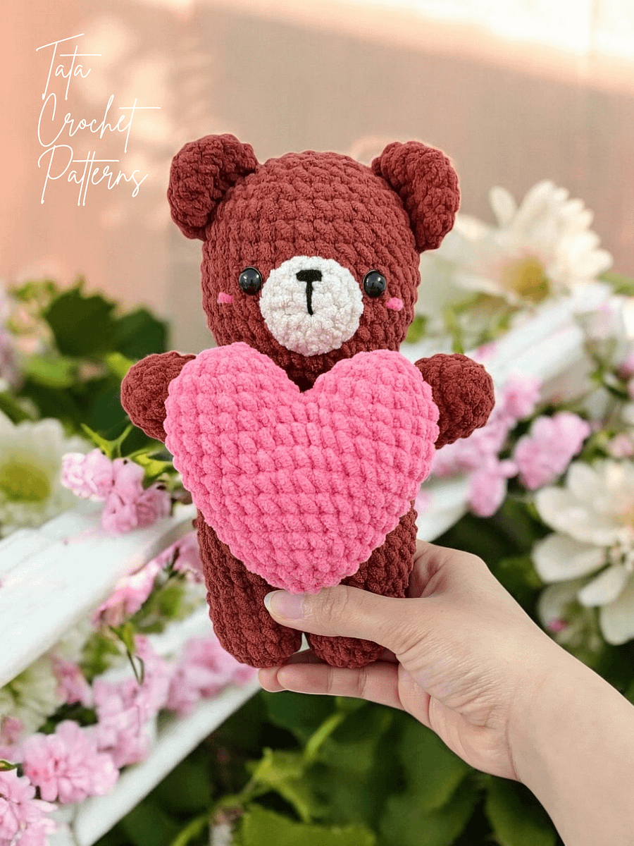 PDF Pattern - Crochet Bear Holding The Heart product image (7)