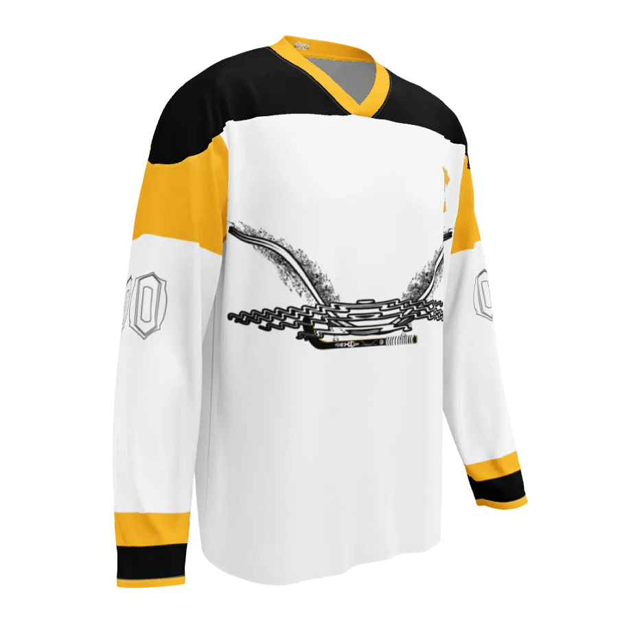 Recycled Hockey Fan Jersey - White - White HApex Gear White Logo product image (6)