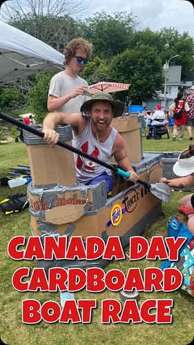 The fam and I entered the Cardboard Boat Race here at Sharbot Lake making it a Canada Day to remember! 
#cardboardboxes #card...