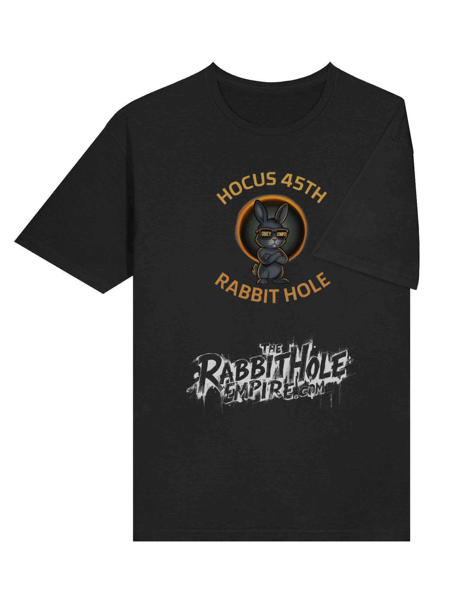 Hocus 45th Rabbit Hole (Black T-Shirt) product image (6)