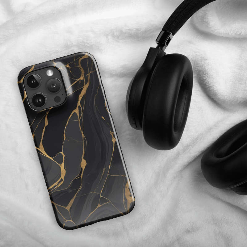 Snap Case for iPhone – Ebon Gold Waves product image (48)