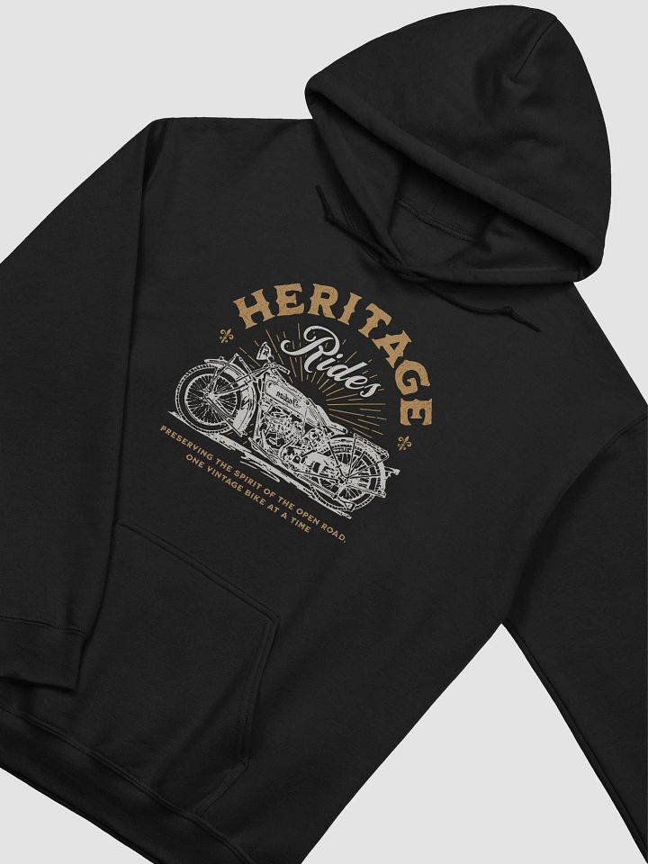 Heritage Rides Hoodie | Vintage Motorcycle Biker Sweatshirt for Classic Riders product image (1)