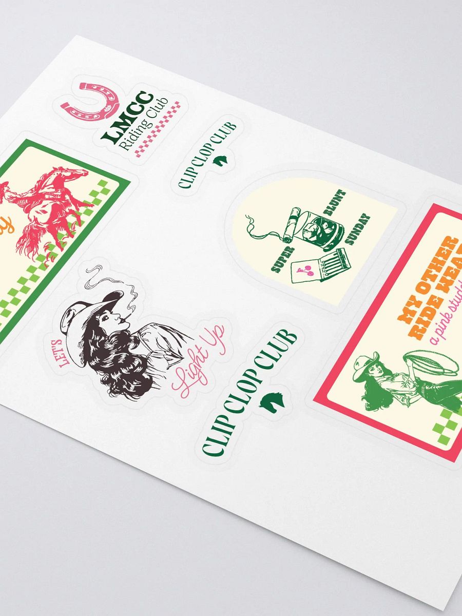 horse girl essentials sticker sheet product image (2)
